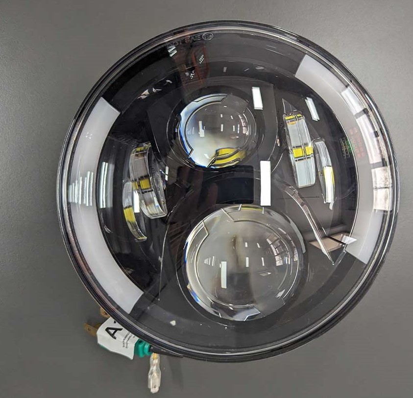 ფარი WRANGLER 2007-2017 წინა ლედ განათებით მეორე თაობა 60w (ANGEL EYES) (ფერები იცვლება თეთრიდან ყვიეთელში)